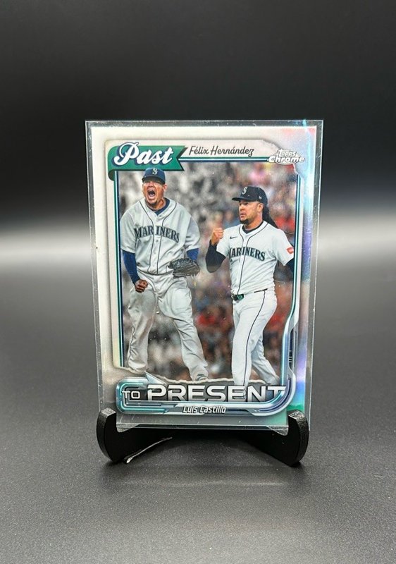 Félix Hernández and Luis Castillo 2026 Topps Chrome Past to Present #PTP-11