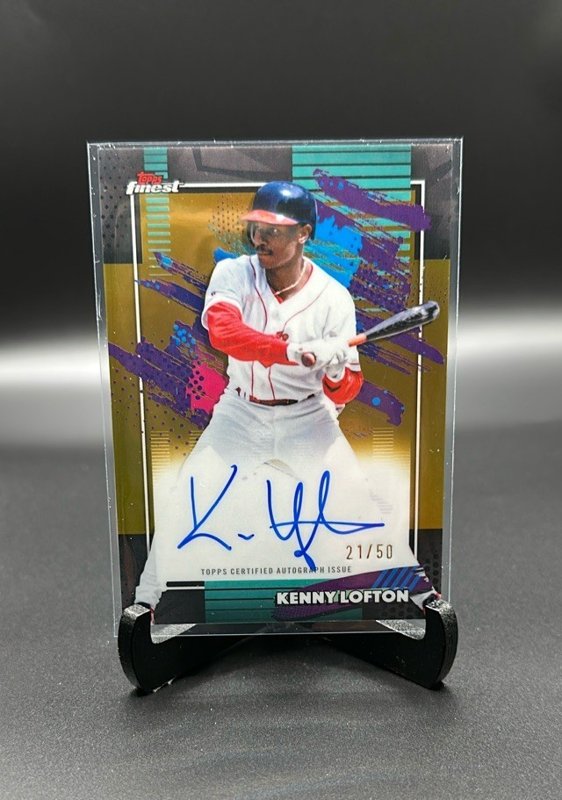 Kenny Lofton 2026 Topps Finest Autographs Gold Refractors #FA-KL /50 Auto
