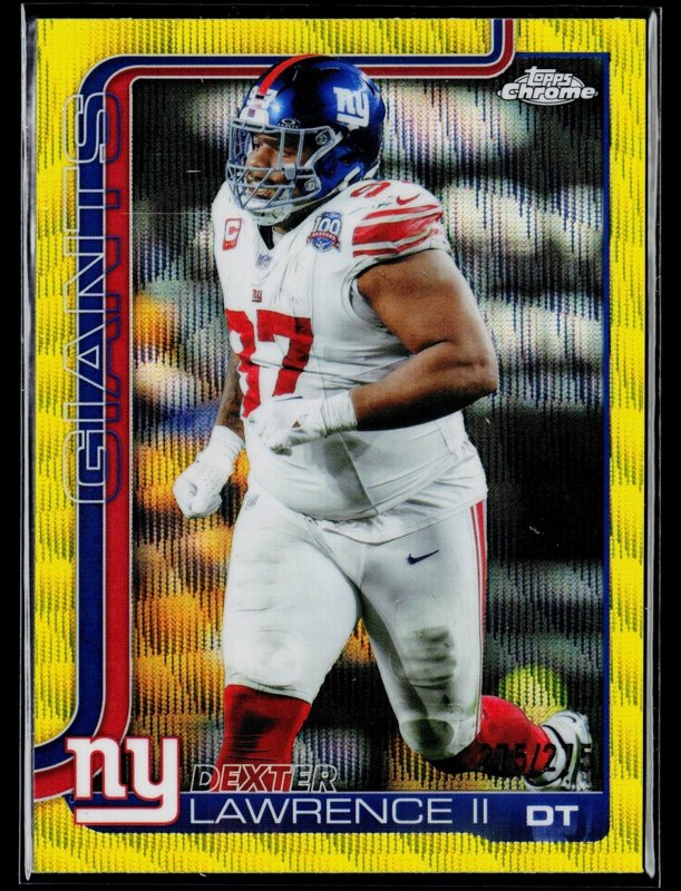 Dexter Lawrence II 2025 Topps Chrome Yellow Wave Refractor #230 /275