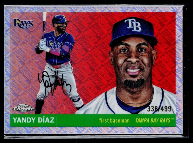 Yandy Díaz 2025 Topps Chrome Platinum Refractors #180 /499