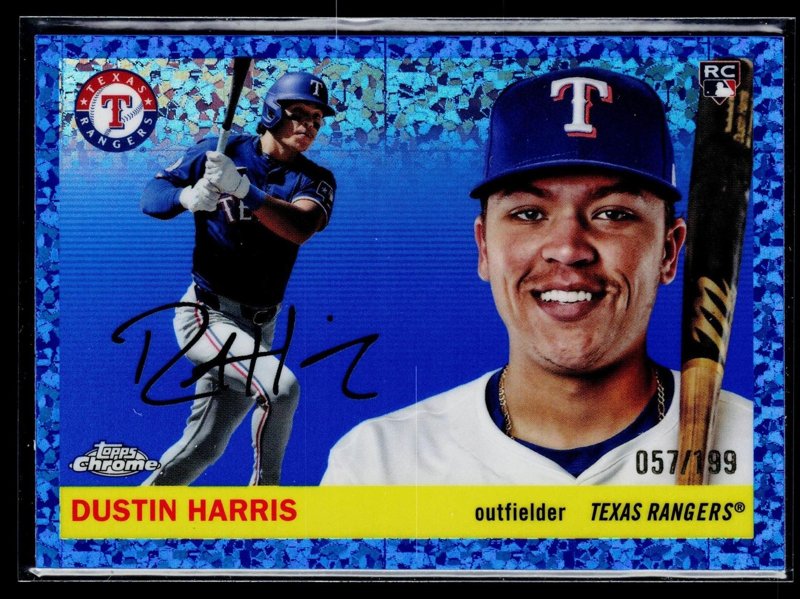 Dustin Harris 2025 Topps Chrome Platinum Blue Mini-Diamond Refractors #223 /199 RC