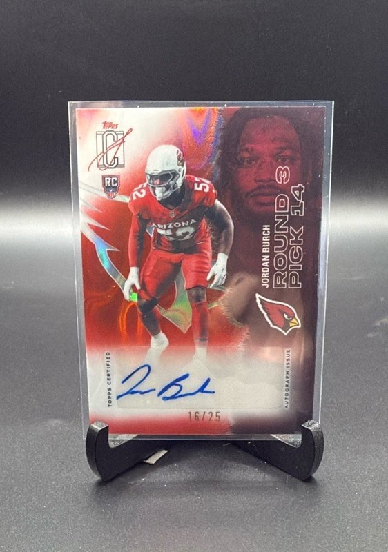 Jordan Burch 2025 Topps Signature Class Chrome Autographs Red Lava Refractor #169 /25 RC Auto