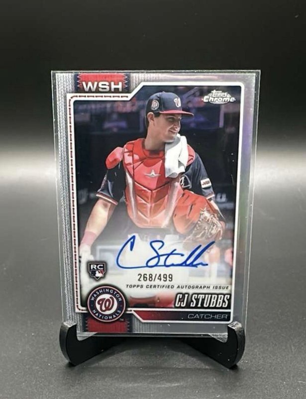CJ Stubbs 2026 Topps Chrome Refractor #RA-STU /499 RC Auto