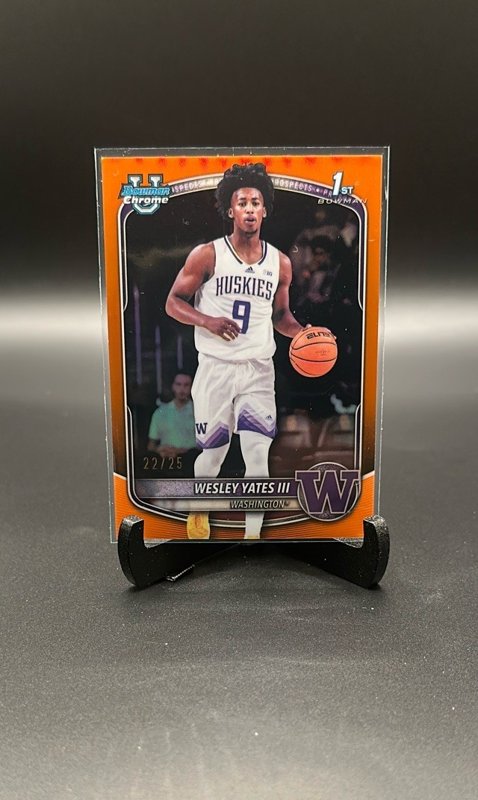 Wesley Yates III 2025 Bowman Chrome Prospects Orange Refractor #BCP-43 /25