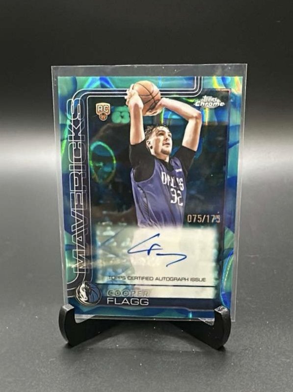 2025-26 Topps Chrome Update Cooper Flagg Rookie On Card Auto  75/175 Clean🔥🔥🔥