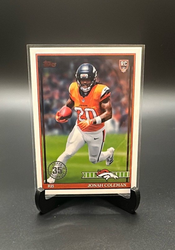 2026 Topps Flagship #91TR-12 Jonah Coleman 1991 Topps Football Rookies