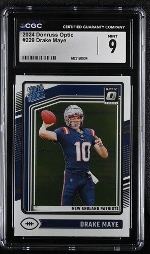 2024 Panini Donruss Optic - Rated Rookie Drake Maye #229 (RC) - CGC 9