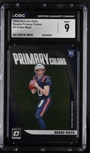 2024 Panini Donruss Optic - Rookie Primary Colors Drake Maye #3 (RC) - GCG 9