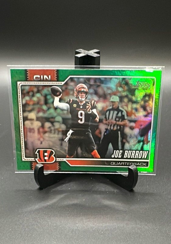 2026 Topps Flagship #40 Joe Burrow Green Rainbow Foil #/99