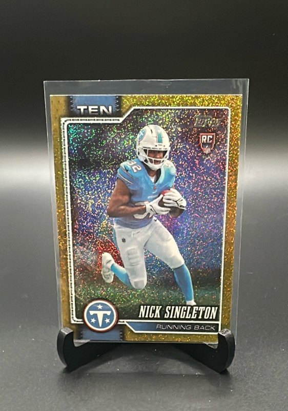 2026 Topps Flagship #314 Nick Singleton Gold Sandglitter 1/50 Bookend