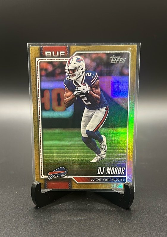 2026 Topps Flagship #36 DJ Moore Gold Rainbow Foil #/50