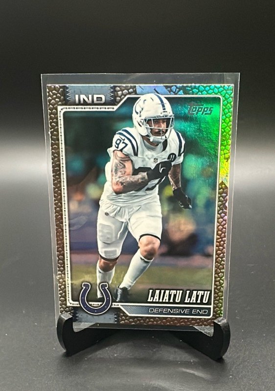 2026 Topps Flagship #228 Laiatu Latu Football Leather Foil