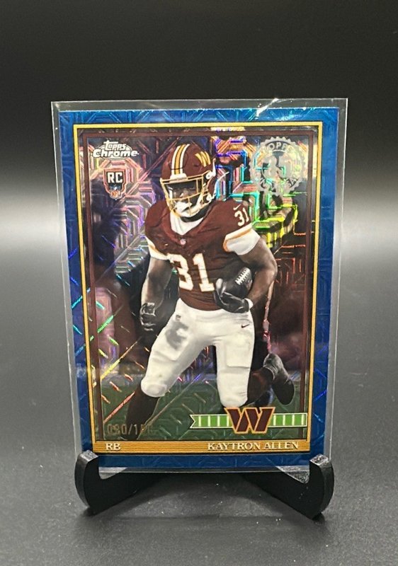 2026 Topps Flagship Kaytron Allen 1991 Topps Football Rookies Chrome Blue #/150