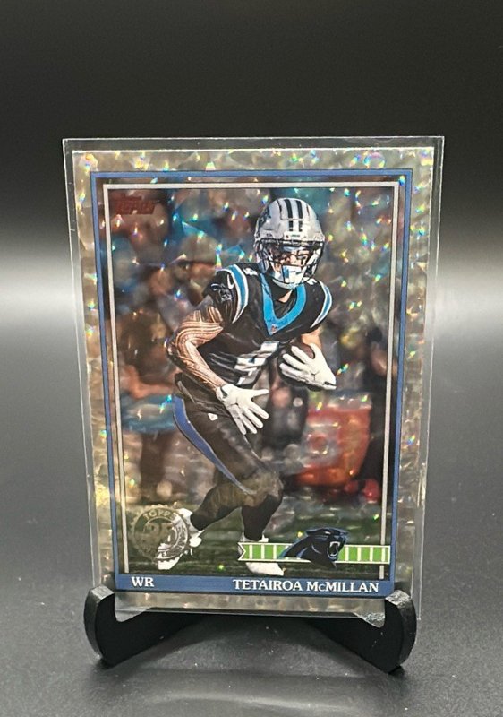 2026 Topps Flagship #91TF-15 Tetairoa McMillan 1991 Topps Football Crackle