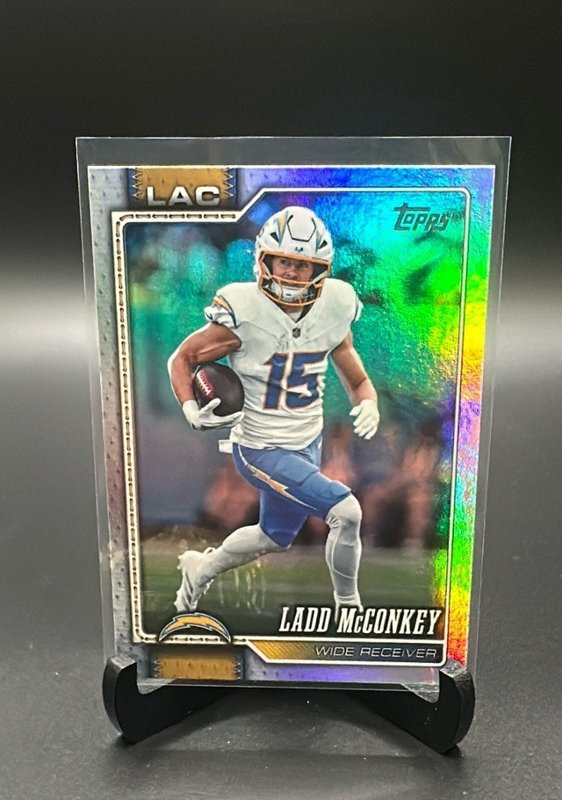 2026 Topps Flagship #104 Ladd McConkey Rainbow Foil