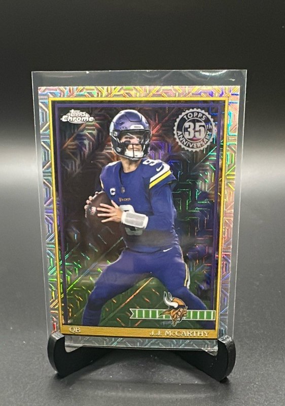 2026 Topps Flagship #91TC-41 J.J. McCarthy 1991 Topps Football Chrome