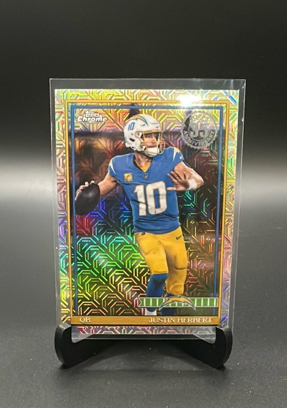 2026 Topps Flagship #91TC-16 Justin Herbert 1991 Topps Football Chrome