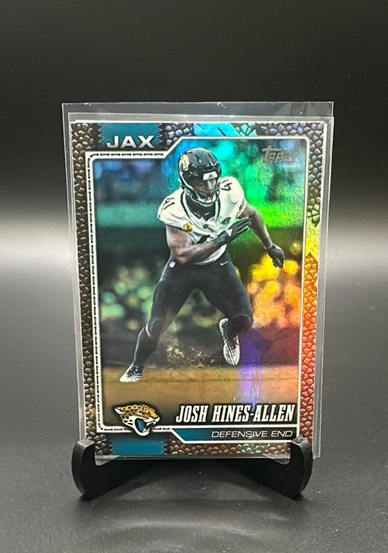 2026 Topps Flagship #95 Josh Hines-Allen Football Leather Foil