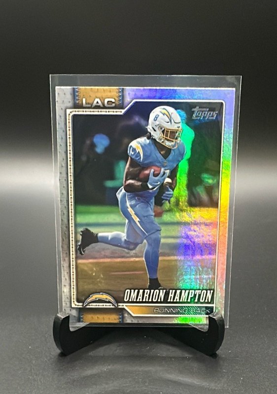 2026 Topps Flagship #107 Omarion Hampton Rainbow Foil