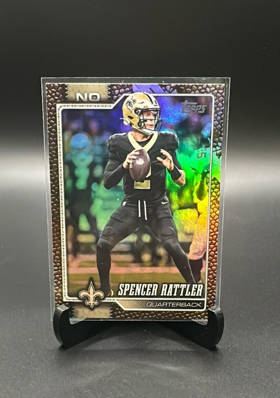 2026 Topps Flagship #243 Spencer Rattler Football Leather Foil