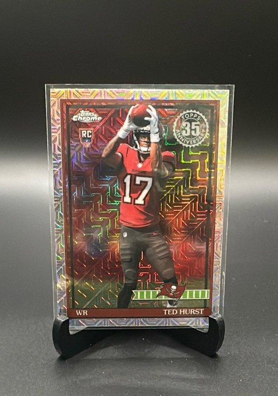 2026 Topps Flagship #91TRC-35 Ted Hurst 1991 Topps Football Rookies Chrome