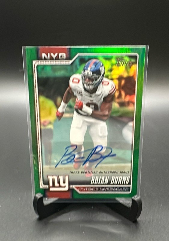 2026 Topps Flagship #154 Brian Burns Autographs Green #/99