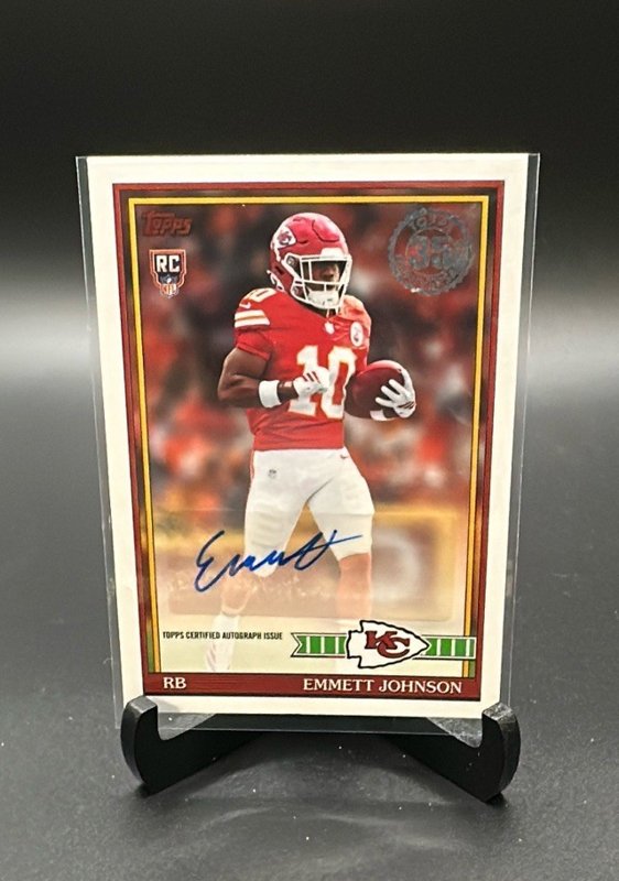 2026 Topps Flagship Emmett Johnson 1991 Topps Football Rookie Autographs