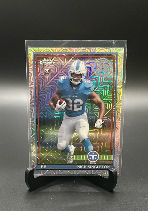 2026 Topps Flagship #91TRC-14 Nick Singleton 1991 Topps Football Rookies Chrome