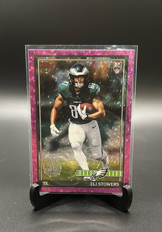 2026 Topps Flagship Eli Stowers 1991 Topps Football Rookies Pink Crackle