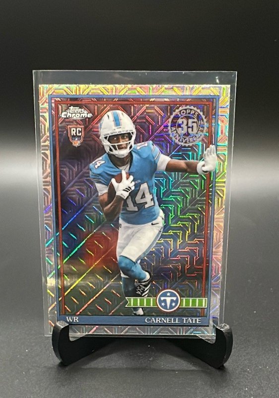 2026 Topps Flagship #91TRC-18 Carnell Tate 1991 Topps Football Rookies Chrome