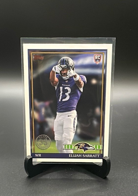 2026 Topps Flagship #91TR-29 Elijah Sarratt 1991 Topps Football Rookies