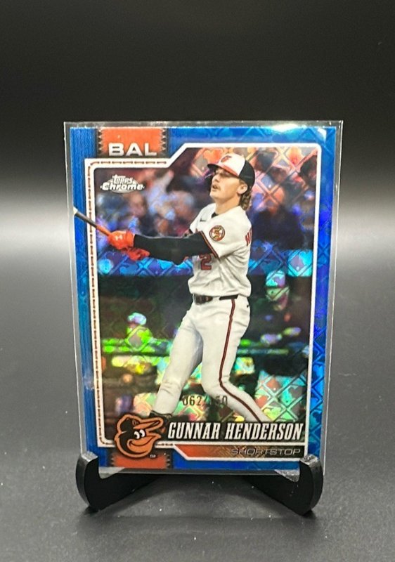 2026 Topps Chrome Logofractor Edition #153 Gunnar Henderson Blue Refractor #/150