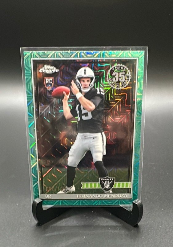 2026 Topps Fernando Mendoza 1991 Topps Football Rookies Chrome Aqua #/199