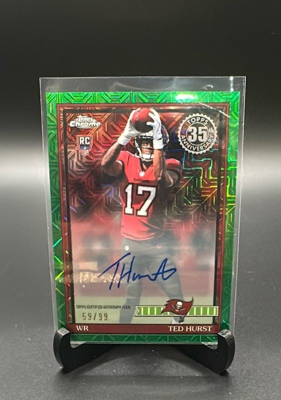 2026 Topps Flagship #91TRC-35 Ted Hurst Rookies Chrome Autographs Green #/99