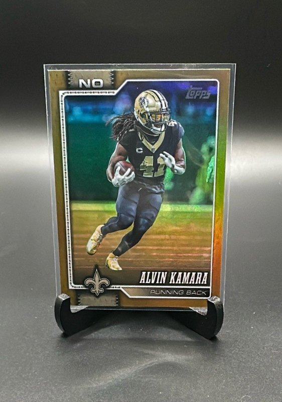2026 Topps Flagship #149 Alvin Kamara Gold Holo Foil #/50