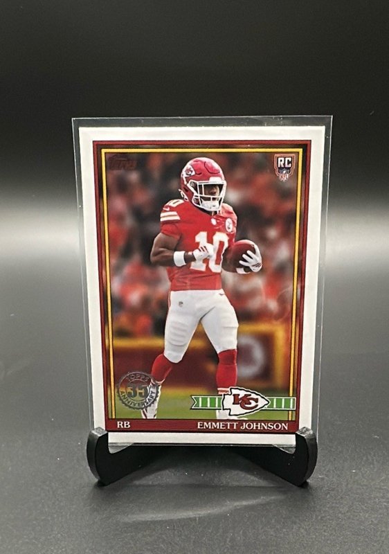 2026 Topps Flagship #91TR-13 Emmett Johnson 1991 Topps Football Rookies