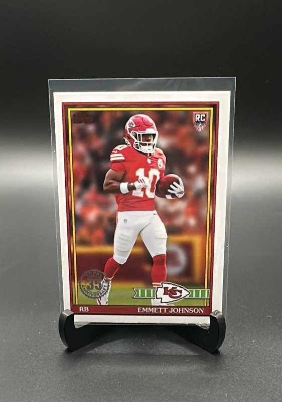 2026 Topps Flagship #91TR-13 Emmett Johnson 1991 Topps Football Rookies