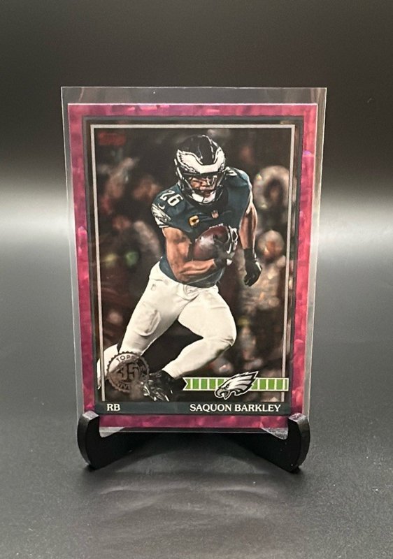 2026 Topps Flagship #91TF-19 Saquon Barkley 1991 Topps Football Pink Crackle