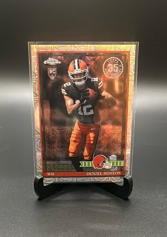 2026 Topps Flagship #91TRC-22 Denzel Boston 1991 Topps Football Rookies Chrome