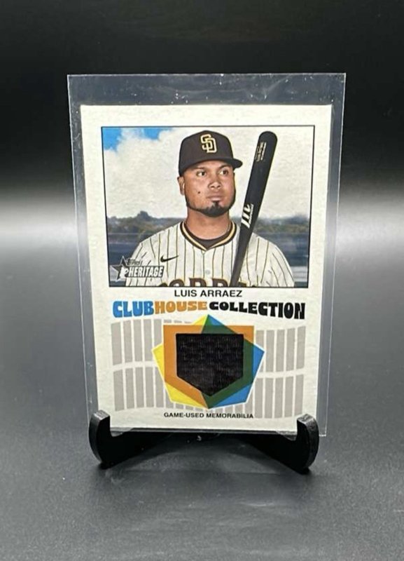 2026 Topps Heritage Luis Arraez Clubhouse Collection Game Used Relic Giants