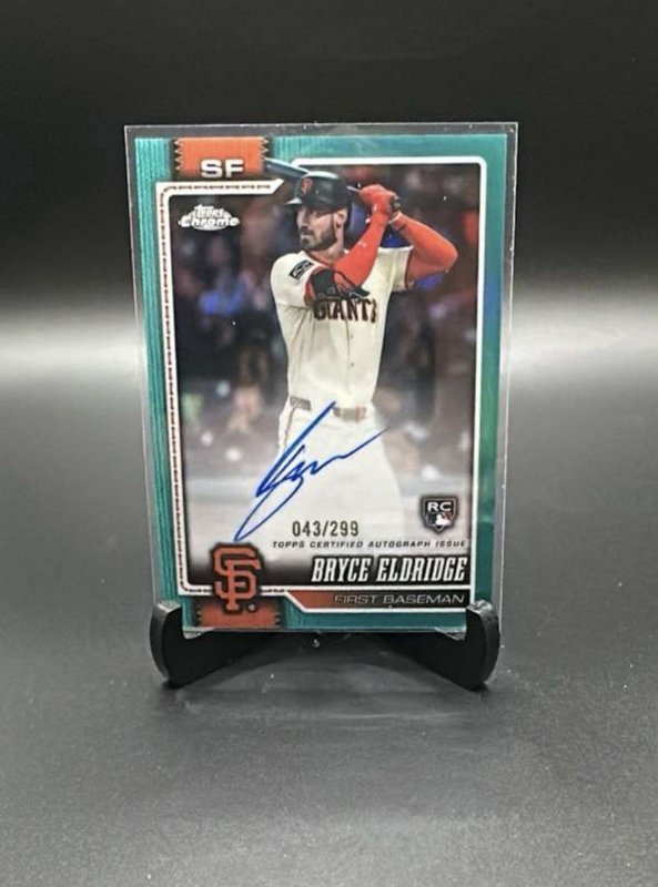 2026 Topps Chrome Bryce Eldridge RC Teal Auto /299 #RA-BE SF Giants