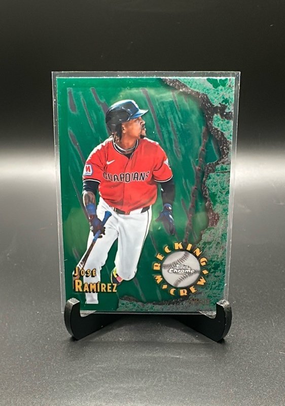 2026 Topps Chrome #WC-20 José Ramírez Wrecking Crew Green Refractors #/99