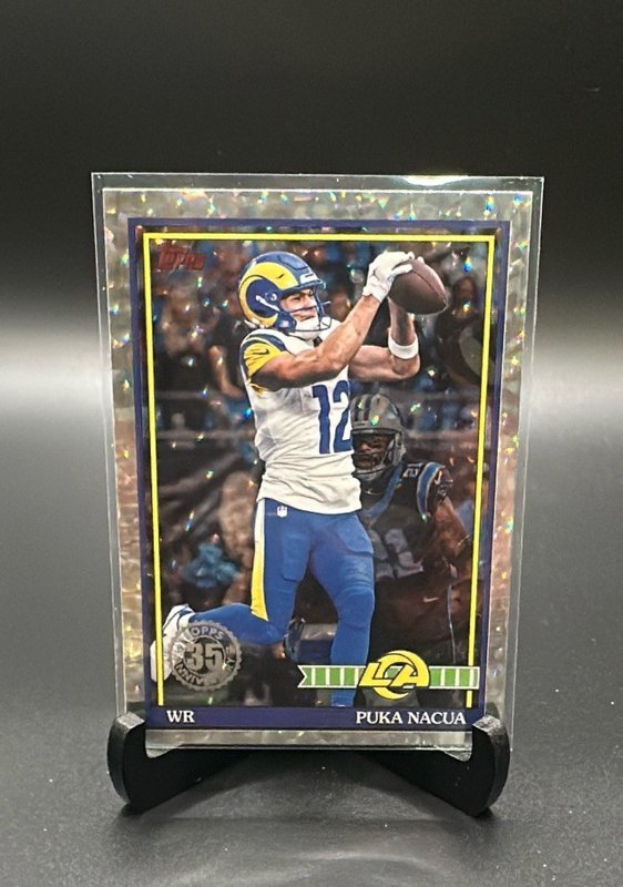 2026 Topps Flagship #91TF-20 Puka Nacua 1991 Topps Football Crackle
