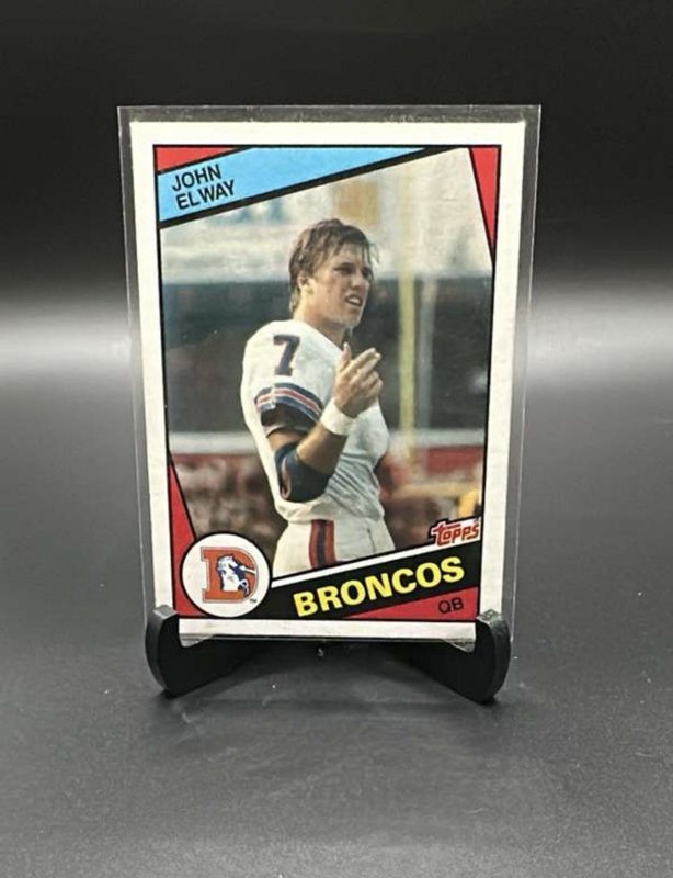 Topps 1984 John Elway #63 Denver Broncos Rookie Football Trading Card