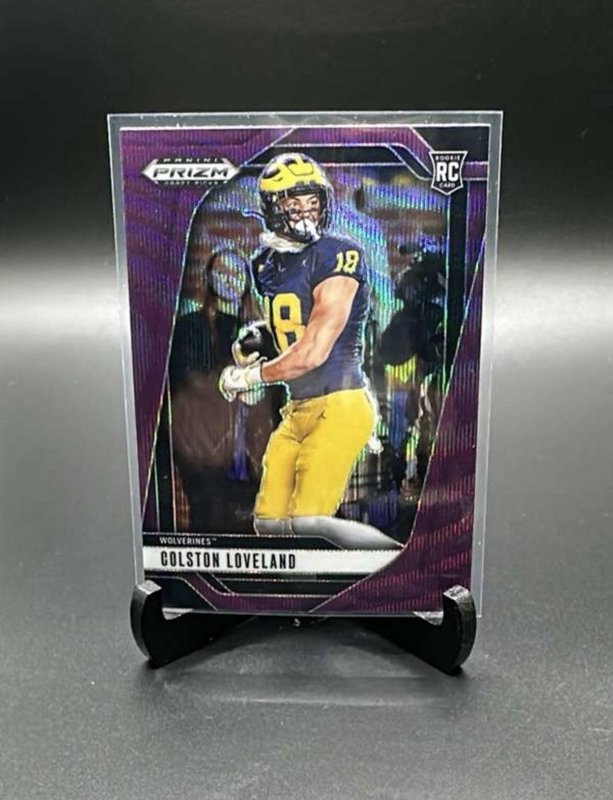 2025 Panini Prizm Draft Picks - Colston Loveland #67 Purple Wave Prizm  (RC)