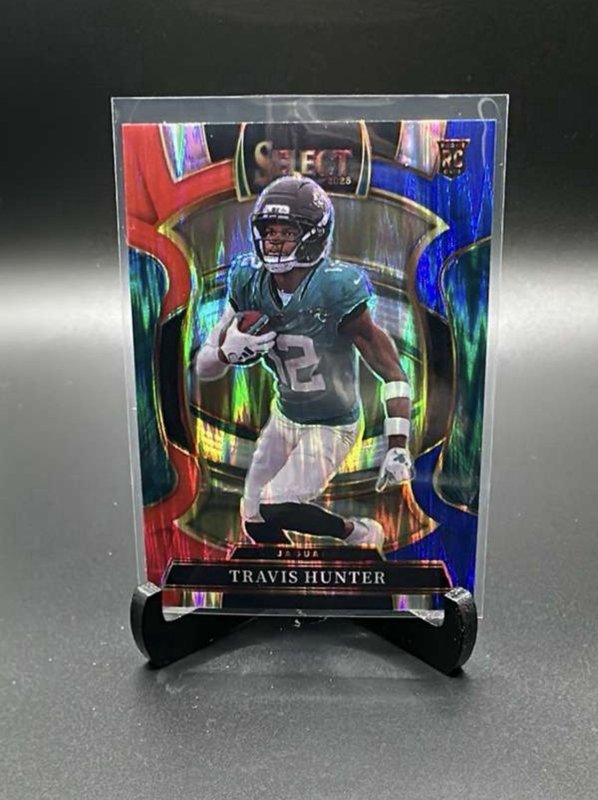 Travis Hunter RC 2025 Panini Select Shock Prizm #28 Jacksonville Jaguars Footbal