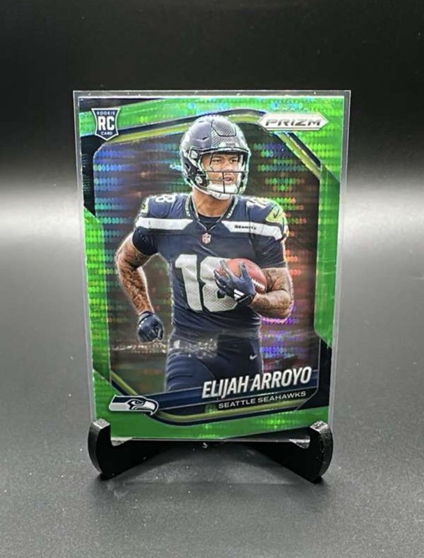 2025 Panini Prizm - Rookies Elijah Arroyo #309 Neon Green Pulsar Prizm (RC)