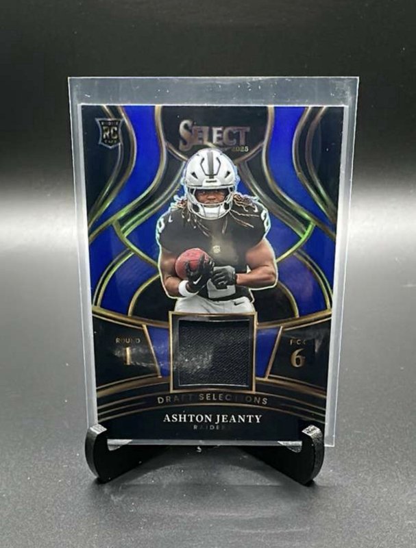 2025 Panini Select - Draft Selection Ashton Jeanty #DSM-AJY Blue Prizm (MEM, RC)