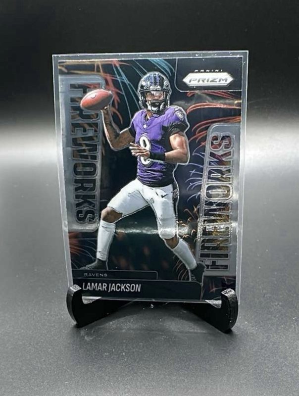 2025 Panini Prizm - Fireworks Lamar Jackson #22