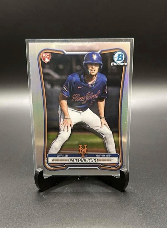 2026 Bowman Chrome Baseball - Carson Benge (RC) Red Rookie Badge #96 Mets
